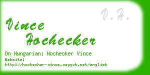 vince hochecker business card